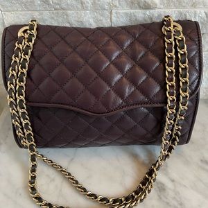 Rebecca Minkoff A Quilted Affair in Black Cherry Leather